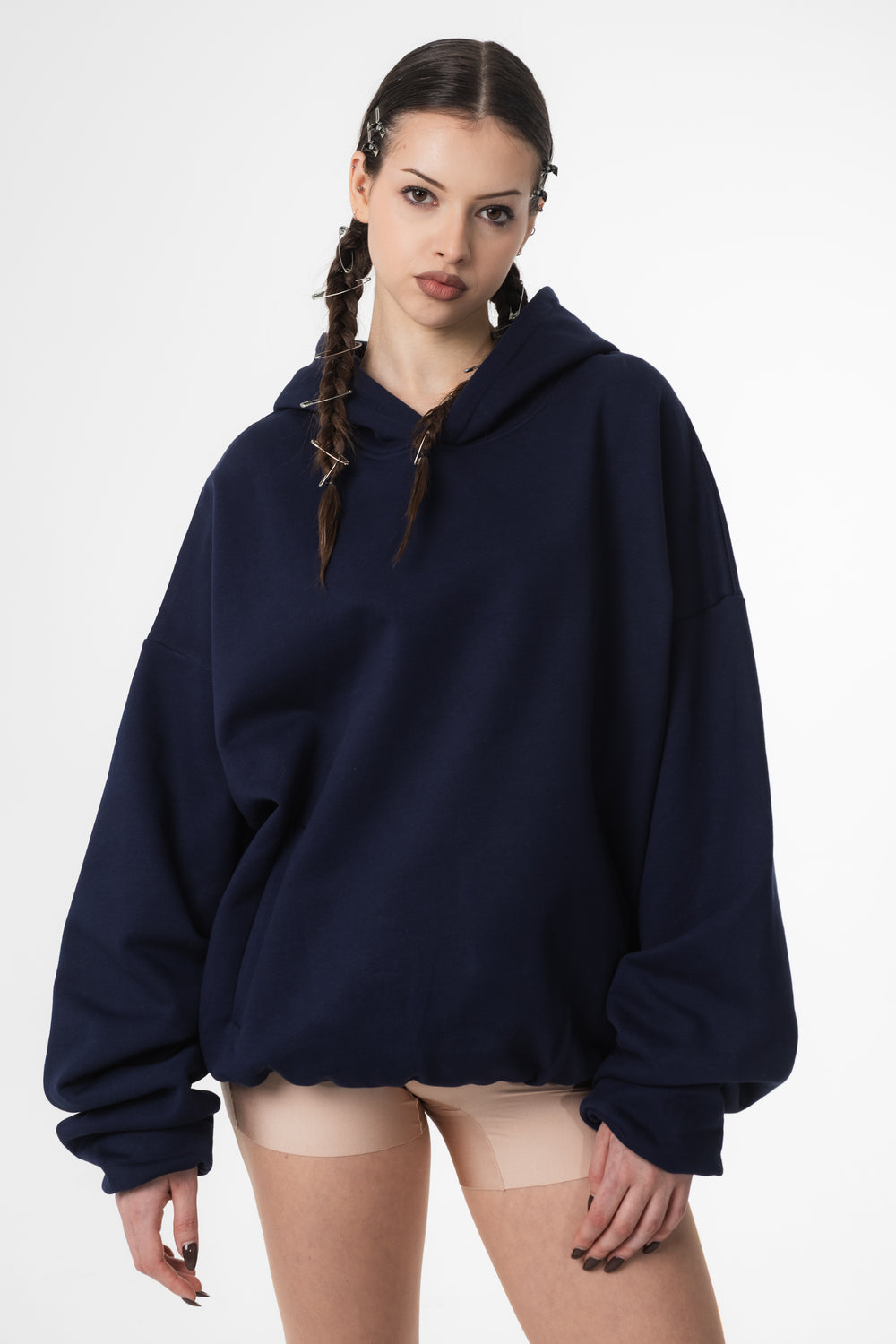 UNSOLVED NAVY BLANC HOODIE
