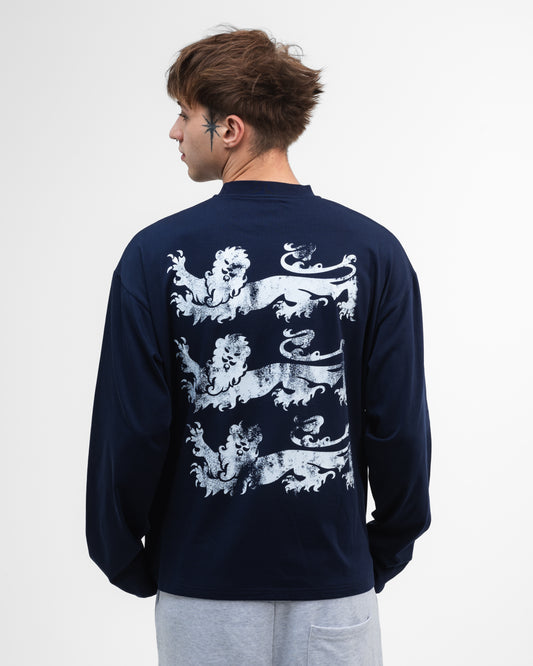 UNSOLVED LION CREST NAVY LONGSLEEVE