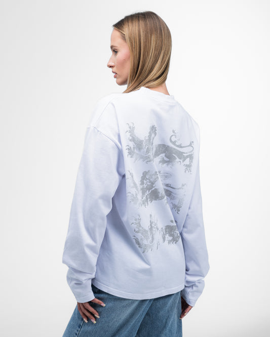 UNSOLVED LION CREST WHITE LONGSLEEVE