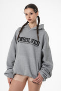 UNSOLVED SIGNATURE GREY LOGO HOODIE