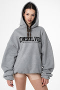 UNSOLVED SIGNATURE GREY LOGO HOODIE