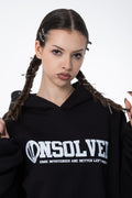 UNSOLVED SIGNATURE BLACK LOGO HOODIE