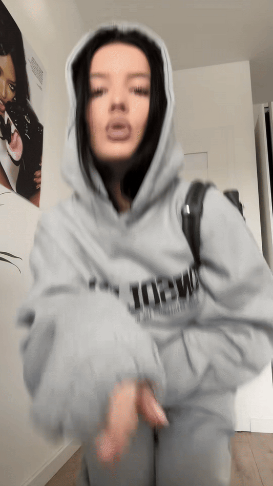 UNSOLVED SIGNATURE GREY LOGO HOODIE
